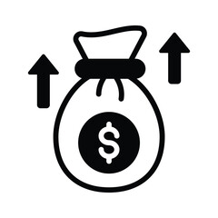 A solid style icon of fast money growth