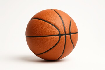Court King Classic Orange Basketball with Black Seams Isolated on a Clean White Background Ready for the Game