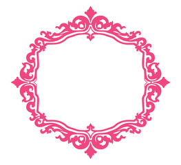 pink frame with flowers