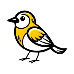 Obraz premium vector illustration of a yellow bird