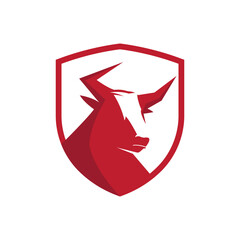 Bull horn logo vector template