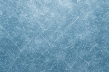 Fototapeta premium Abstract Macro Background of a Frozen Ice Surface Showing Intricate Crystalline Patterns Cracks and Trapped Air Bubbles in Cool Blue and White Tones Textured Frost Wallpaper