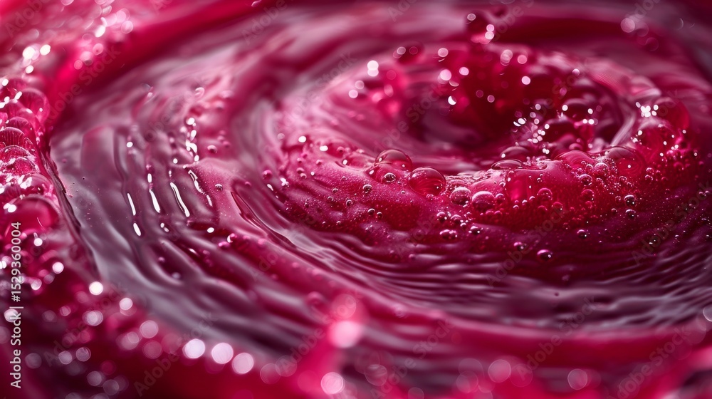 Aufkleber this abstract image captures a beautifully swirling red liquid, creating captivating patterns and bu