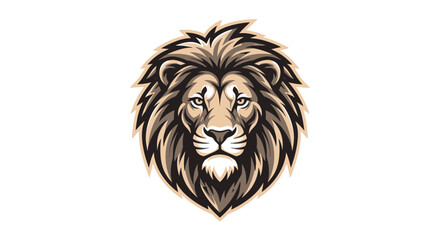 Stylized Lion Head Depicting Strength and Majestic Presence