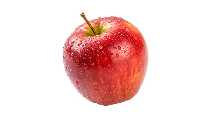 Apple on transparent background side view