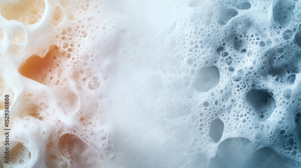 Aufkleber a visually captivating abstract image featuring delicate foam textures in a blend of soft colors, ev