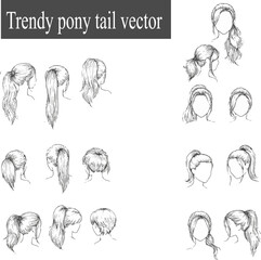 hair of different length vector