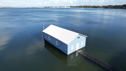 Perth, Australia – June 3, 2025: The famous Blue Boat House of Perth