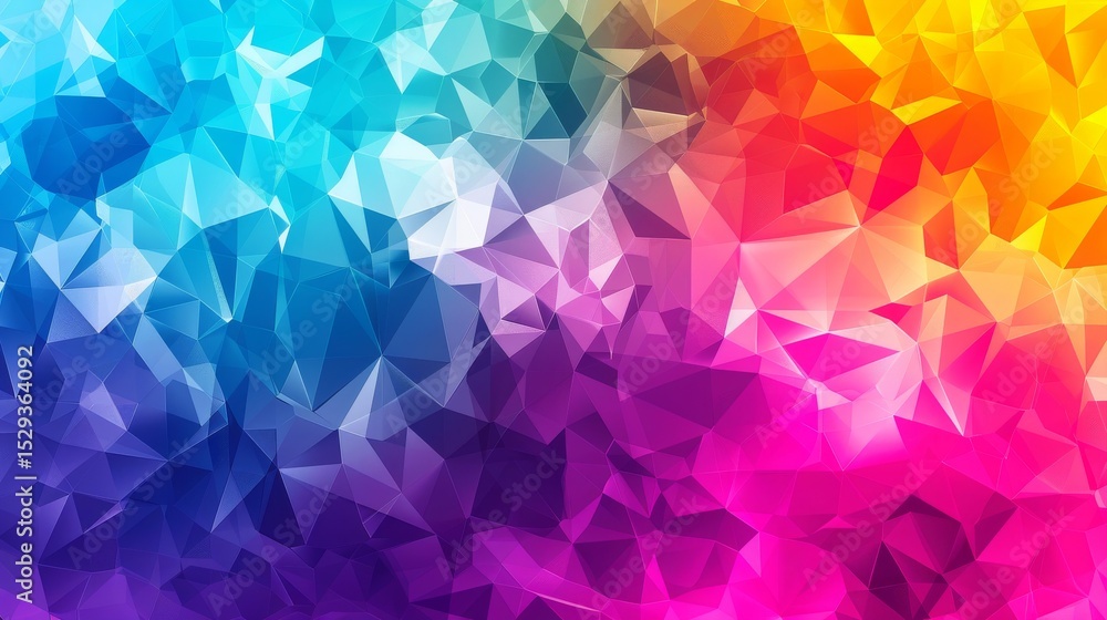 Aufkleber a vibrant abstract background created with geometric shapes in a harmonious blend of colors, reflect