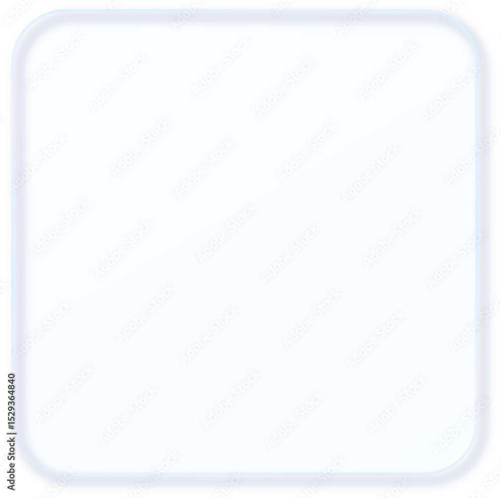 Poster Glass Morphism Ux banner. Transparent Glass Interface Button. Phone design element. Plastic frame with Drop Shadow Effect