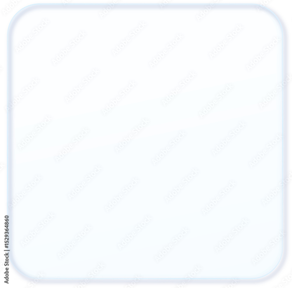 Poster Glass Morphism Ux banner. Transparent Glass Interface Button. Phone design element. Plastic frame with Drop Shadow Effect