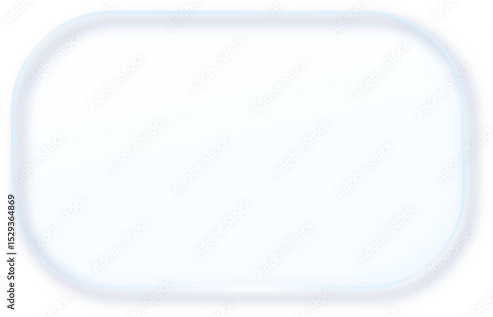 Poster Glass Morphism Ux banner. Transparent Glass Interface Button. Phone design element. Plastic frame with Drop Shadow Effect