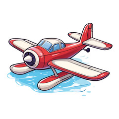 sea plane isolated on white