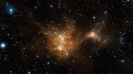 Naklejka premium Bright star clusters illuminate dark cosmic expanse, creating stunning celestial view