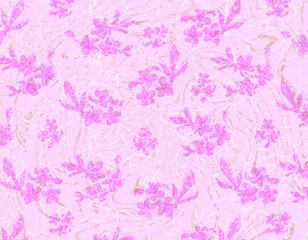 Floral Fantasy: A delicate, artistic rendering of blooming floral patterns with a harmonious blend of pink hues, creating a visually captivating and serene design for textile, backdrop.Pink floral wal
