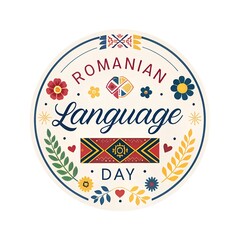 Romanian language day, Romanian language day art, Romanian language day logo 