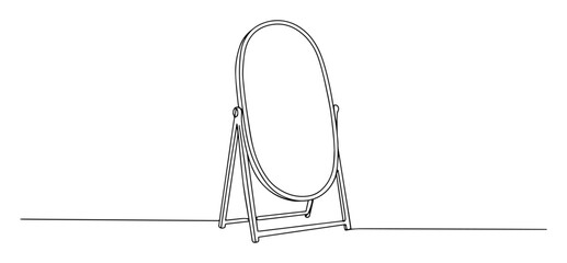 mirror line art minimal illustration