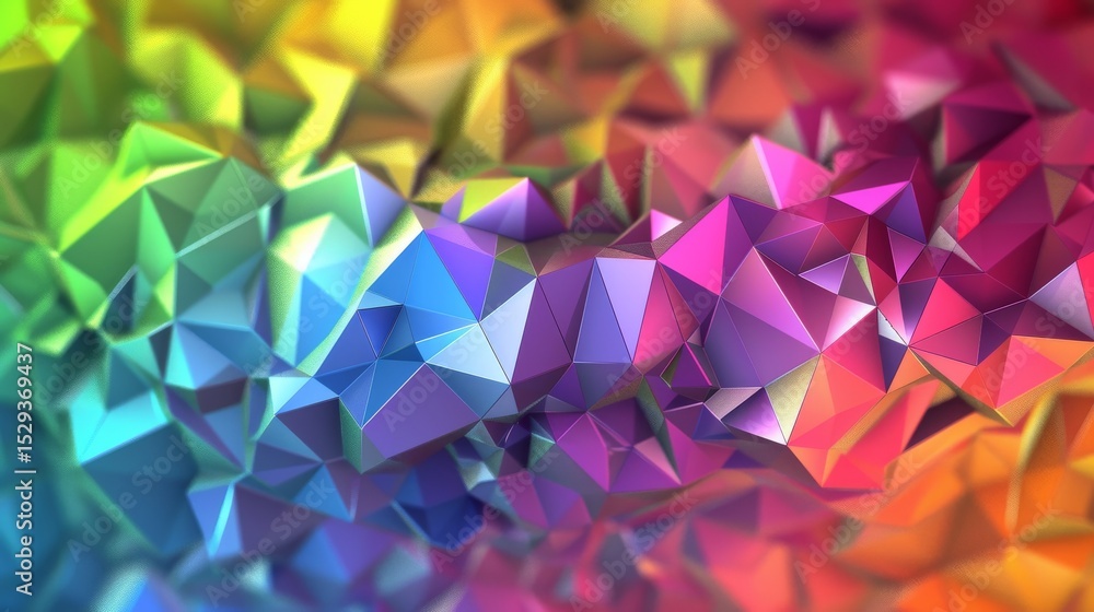 Aufkleber an eye-catching abstract 3d pattern featuring vibrant colors and geometric shapes, creating a visual