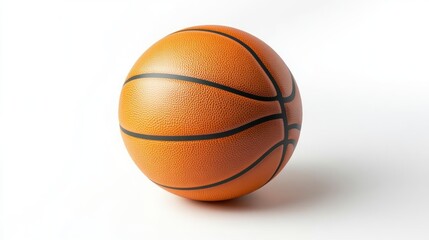 Orange basketball on white background (1)