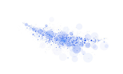 Bokeh Effect Designed in Soft Blue Tones Featuring Glowing Orbs and Sparkles