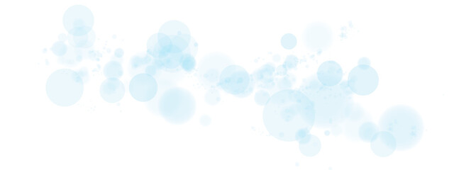 Bokeh Effect Designed in Soft Blue Tones Featuring Glowing Orbs and Sparkles