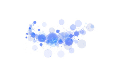 Bokeh Effect Designed in Soft Blue Tones Featuring Glowing Orbs and Sparkles