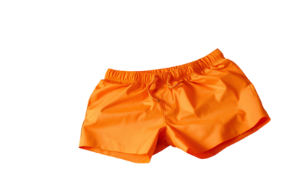 Photo of orange swim trunks isolated on transparent background.png