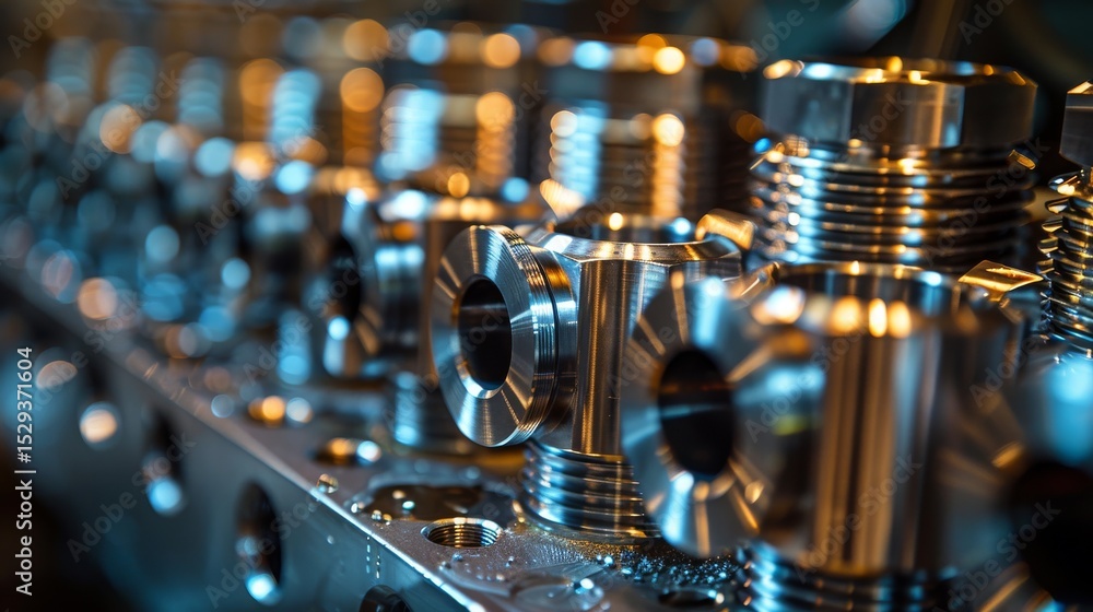 Aufkleber a detailed macro shot of high-quality engine components showcasing precision and craftsmanship, high