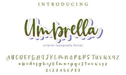Umbrella Font – Stylish Script Typeface with Bold Modern Brush Lettering