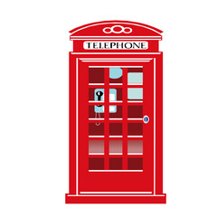 Iconic Red British Telephone Booth Symbol of Communication and Culture