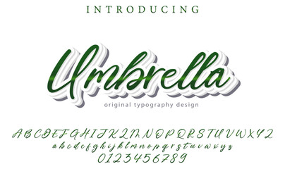 Umbrella Font – Stylish Script Typeface with Bold Modern Brush Lettering