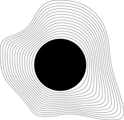 Circle frame blend liquid shape for emblem, banner, badges, logo