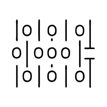 Binary code pattern in minimalistic black and white design  