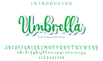 Umbrella Font – Stylish Script Typeface with Bold Modern Brush Lettering