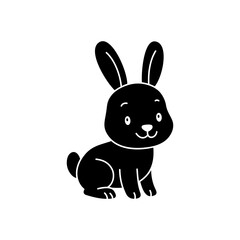 Cute cartoon Rabbit coloring book illustration vector design templates simple and modern concept