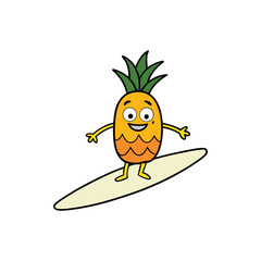 A surfing pineapple