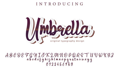 Umbrella Font – Stylish Script Typeface with Bold Modern Brush Lettering