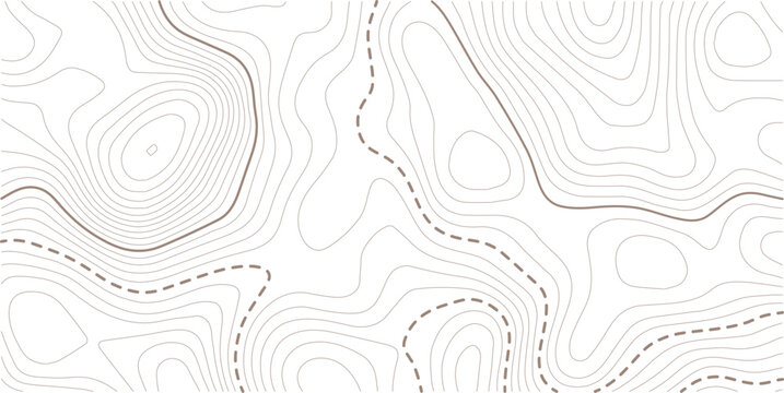 Abstract topo contour map on white background, Topographic map Topographic contour lines map seamless pattern. Geographic mountain relief diagram line wave carve pattern