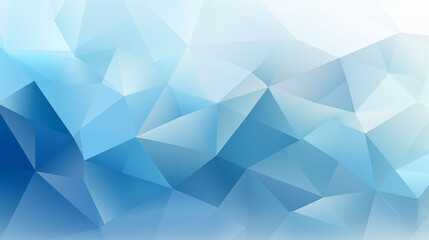 Abstract polygonal background with soft blue gradients, low-poly design, clean and minimal style, modern