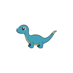 A tiny dinosaur with a big tail