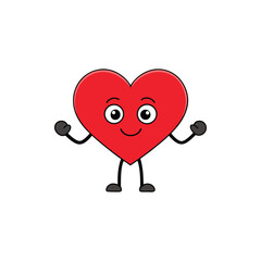 A valentines day heart with arms