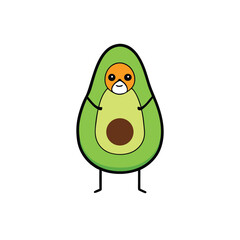 A tiny wrestler avocado