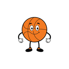 A basketball with arms dribbling