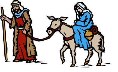 Joseph and mary journey to bethlehem