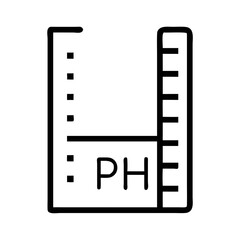 Obraz premium pH scale illustration in minimalistic style with clear markings 