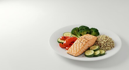 Delicious Pan-Seared Salmon with Roasted Vegetables and Quinoa A Healthy and Flavorful Meal