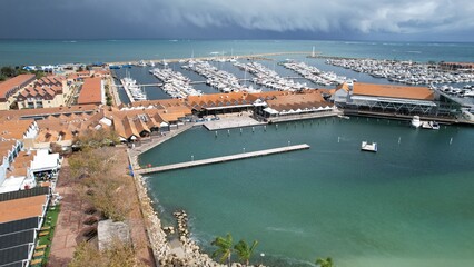 Hillarys, Australia – June 3, 2025: Aerial View of The Hillarys Boat Harbour of Perth CBD