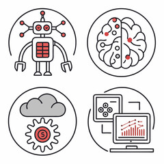 Fototapeta premium set of icons