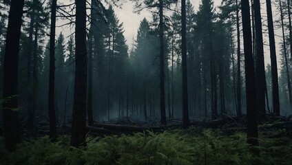 Naklejka premium Enchanted Forest: Mystical Nature Photography 