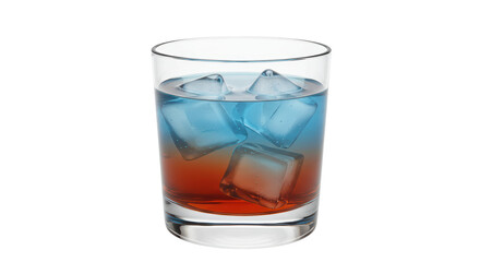 Isolated Cocktail Glass with Ice